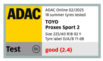 Toyo Proxes Sport 2 275/30 R19 96Y