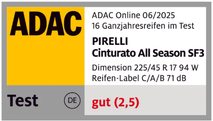 Pirelli Cinturato All Season Sf 3 Reifen – Testergebnis 2